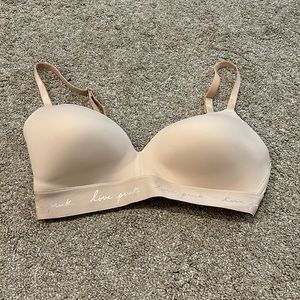 Pink wireless bra